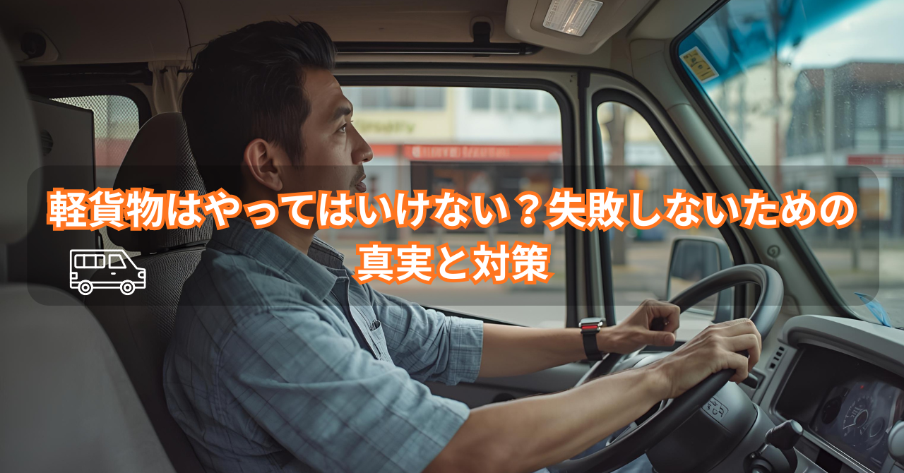 軽貨物はやってはいけない？失敗しないための真実と対策